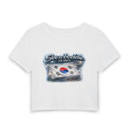 See a Baddie South Korea Flag Crop Tee