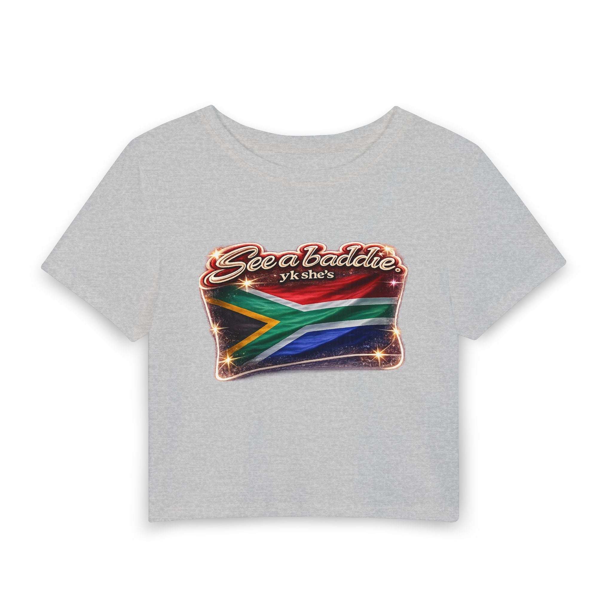 See a Baddie South Africa Flag Crop Tee