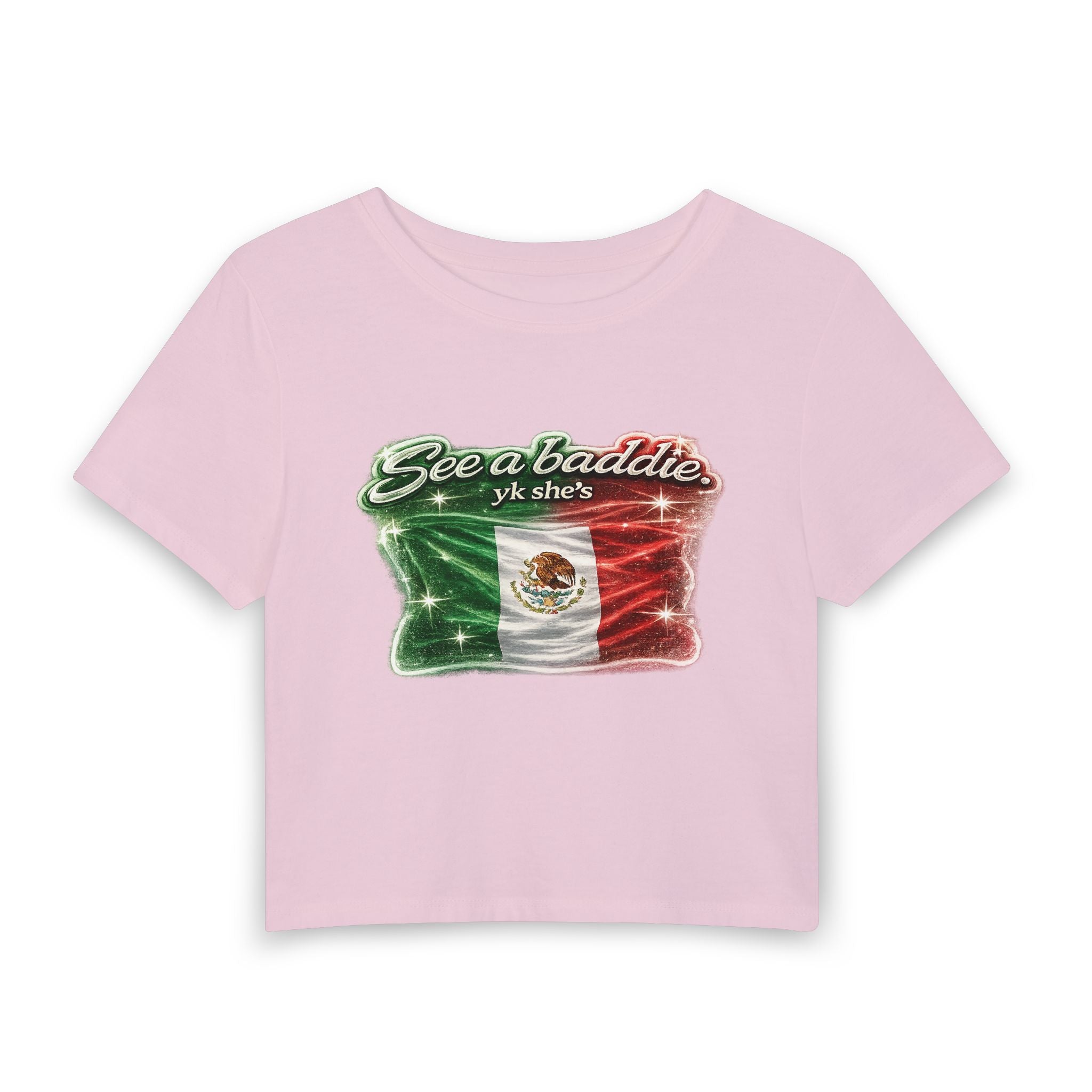 See a Baddie Mexico Flag Crop Tee