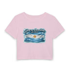 See a Baddie Argentina Flag Crop Tee