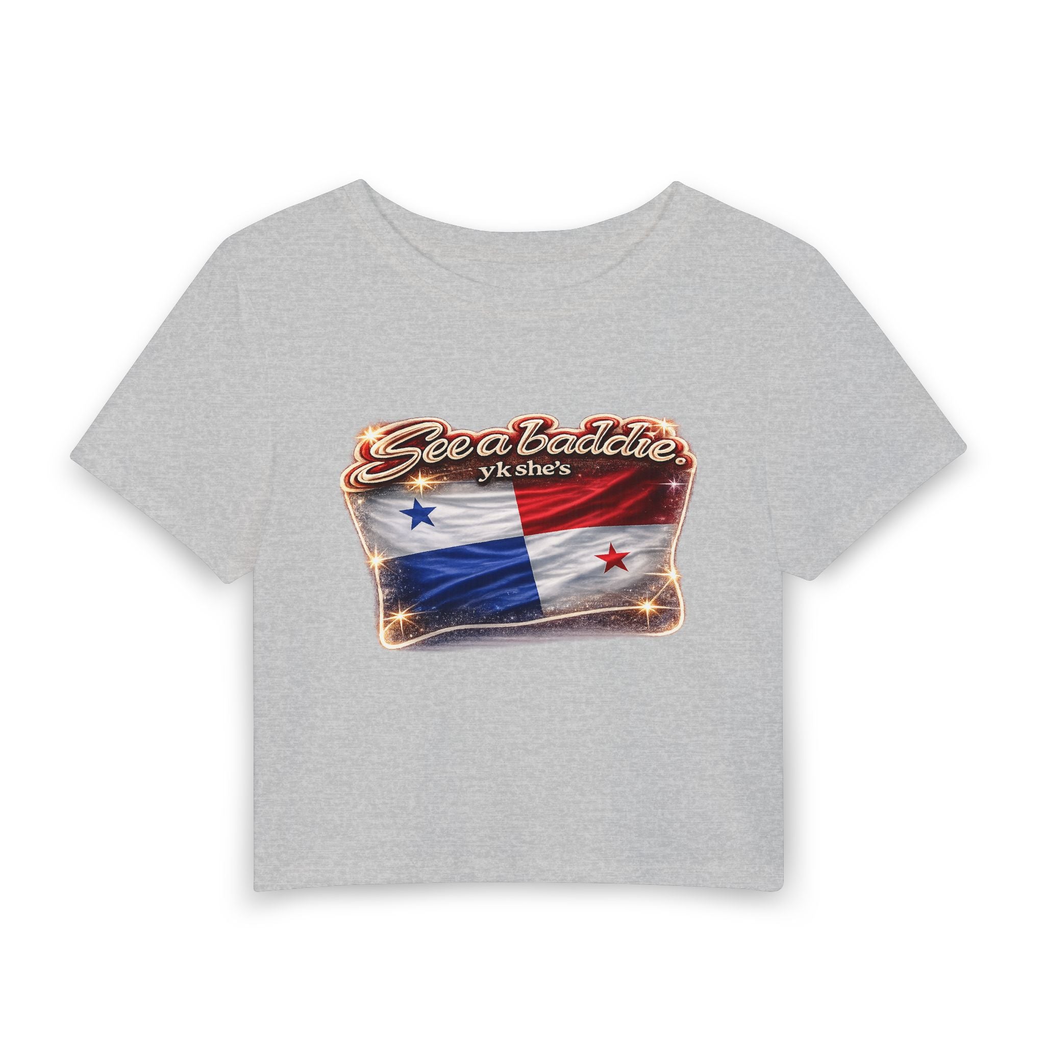 See a Baddie Panama Flag Crop Tee