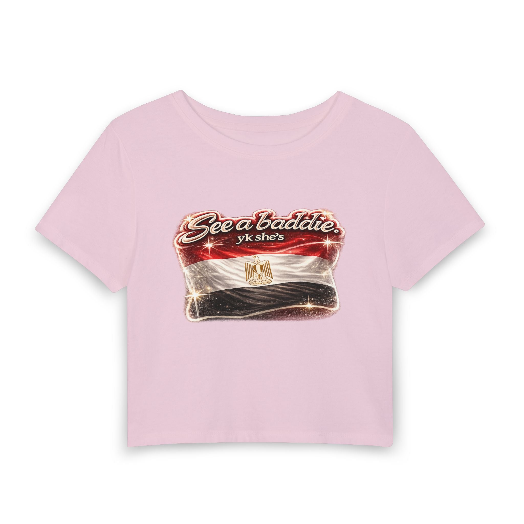 See a Baddie Egypt Flag Crop Tee