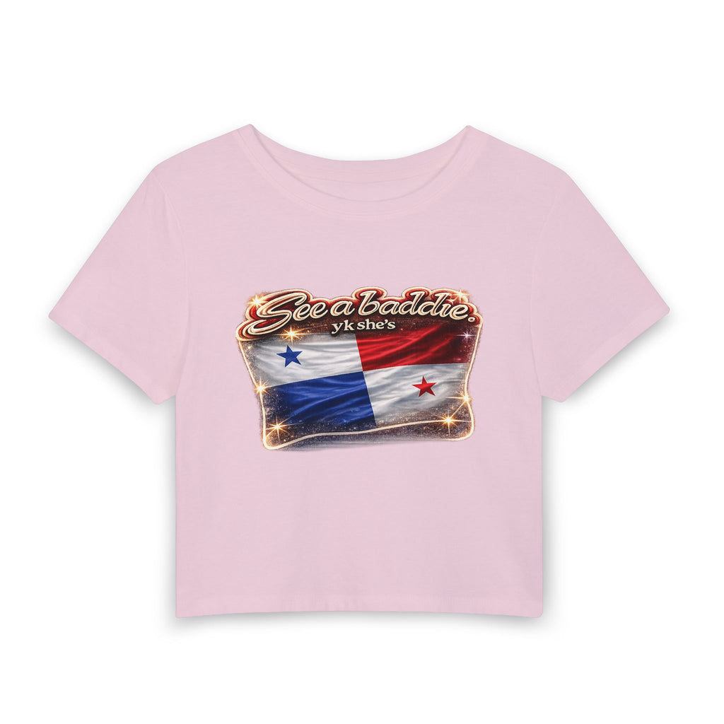 See a Baddie Panama Flag Crop Tee