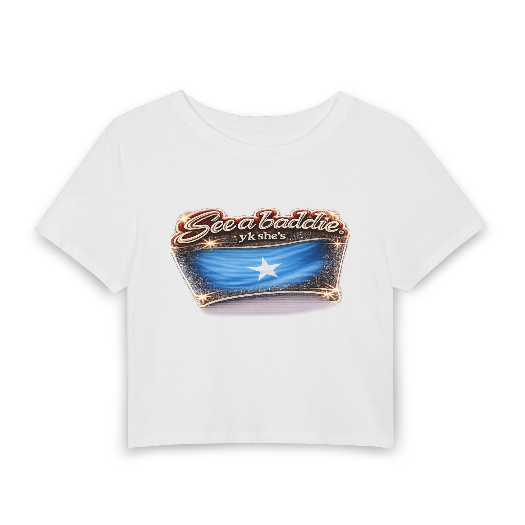 See a Baddie Somalia Flag Crop Tee
