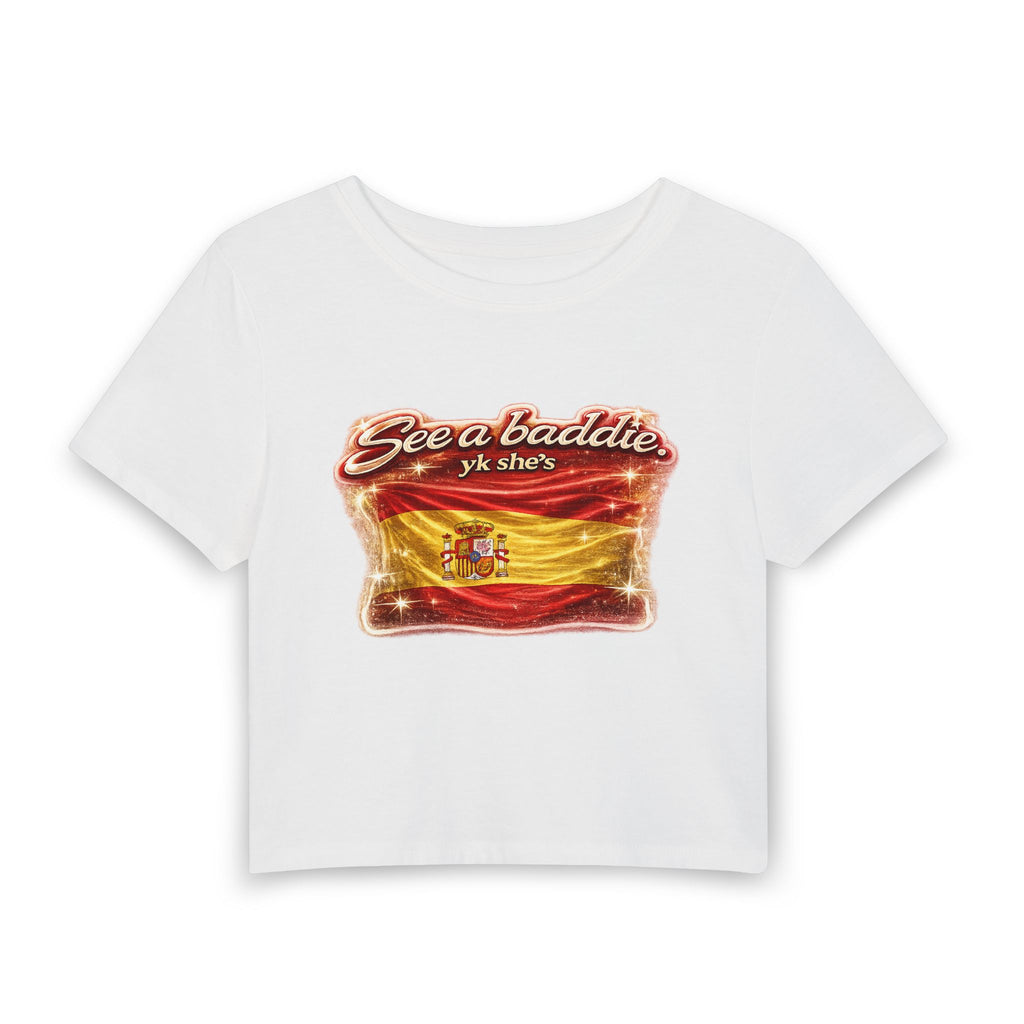 See a Baddie Spain Flag Crop Tee