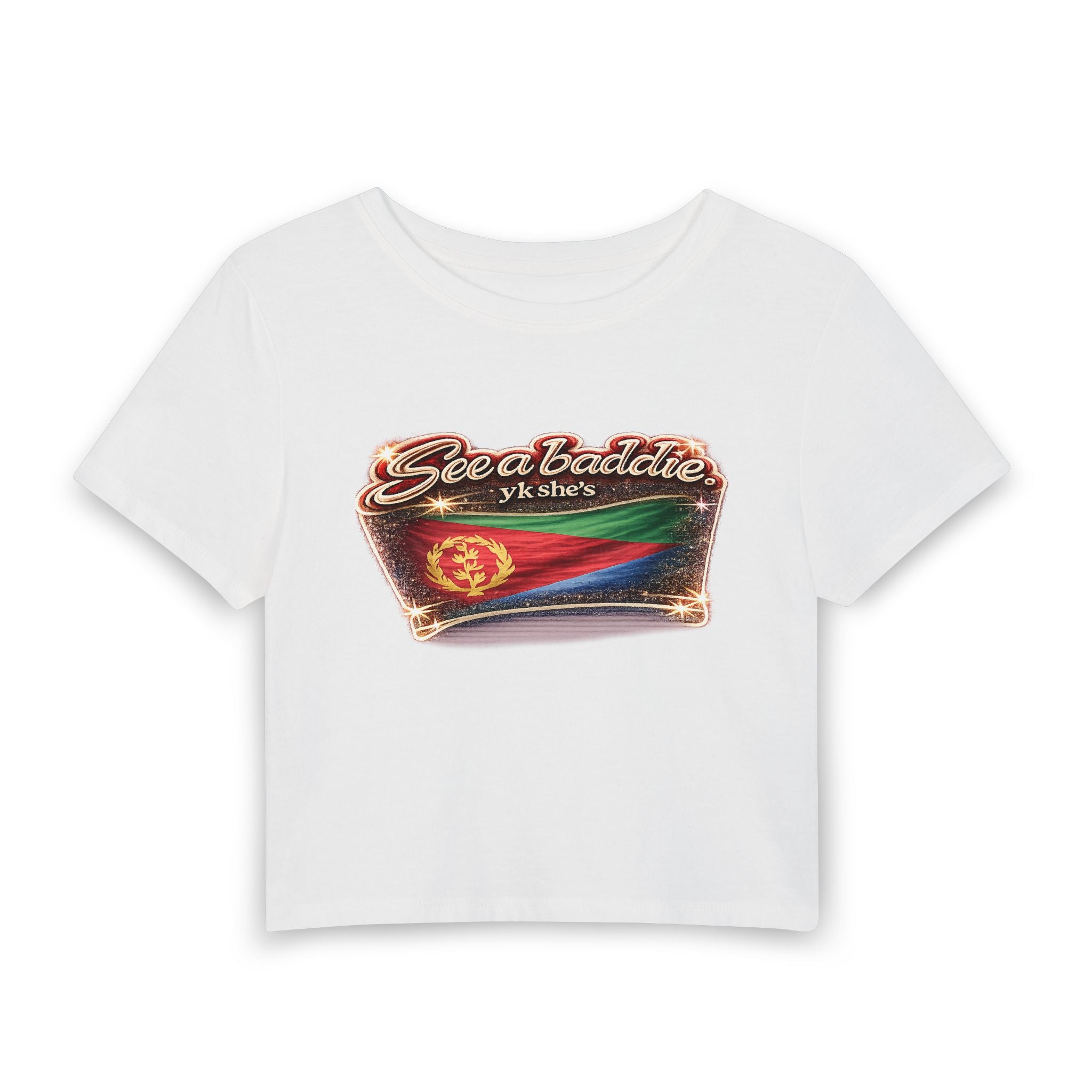 See a Baddie Eritrea Flag Crop Tee