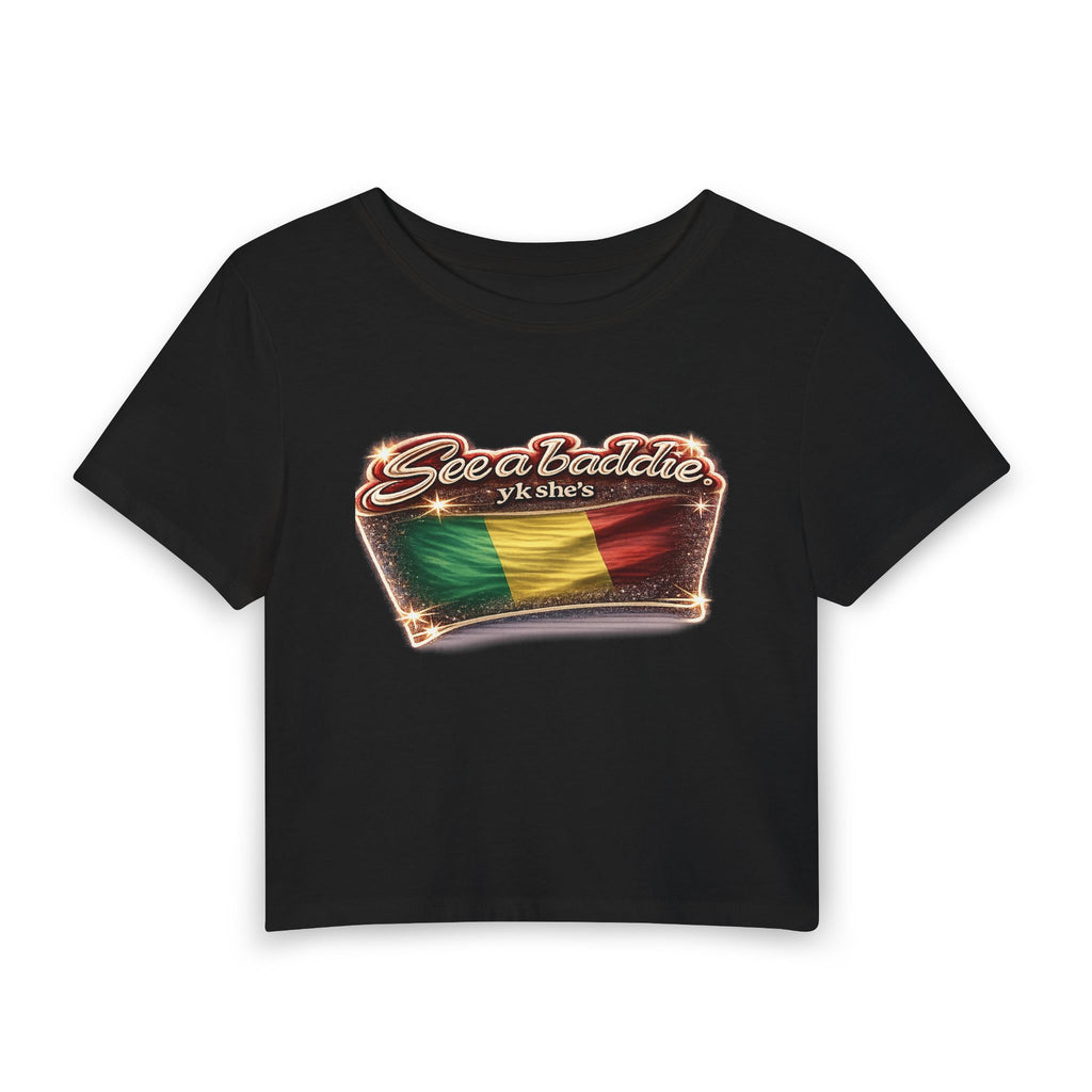 See a Baddie Mali Flag Crop Tee