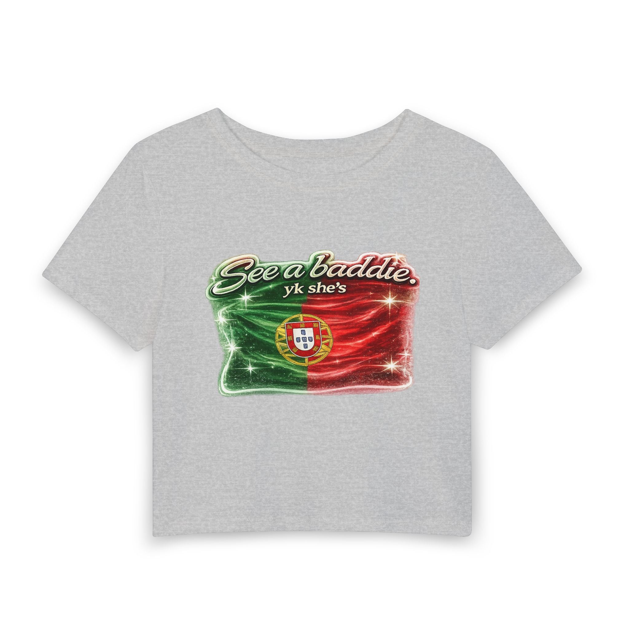 See a Baddie Portugal Flag Crop Tee