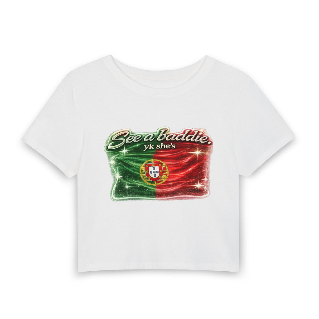 See a Baddie Portugal Flag Crop Tee