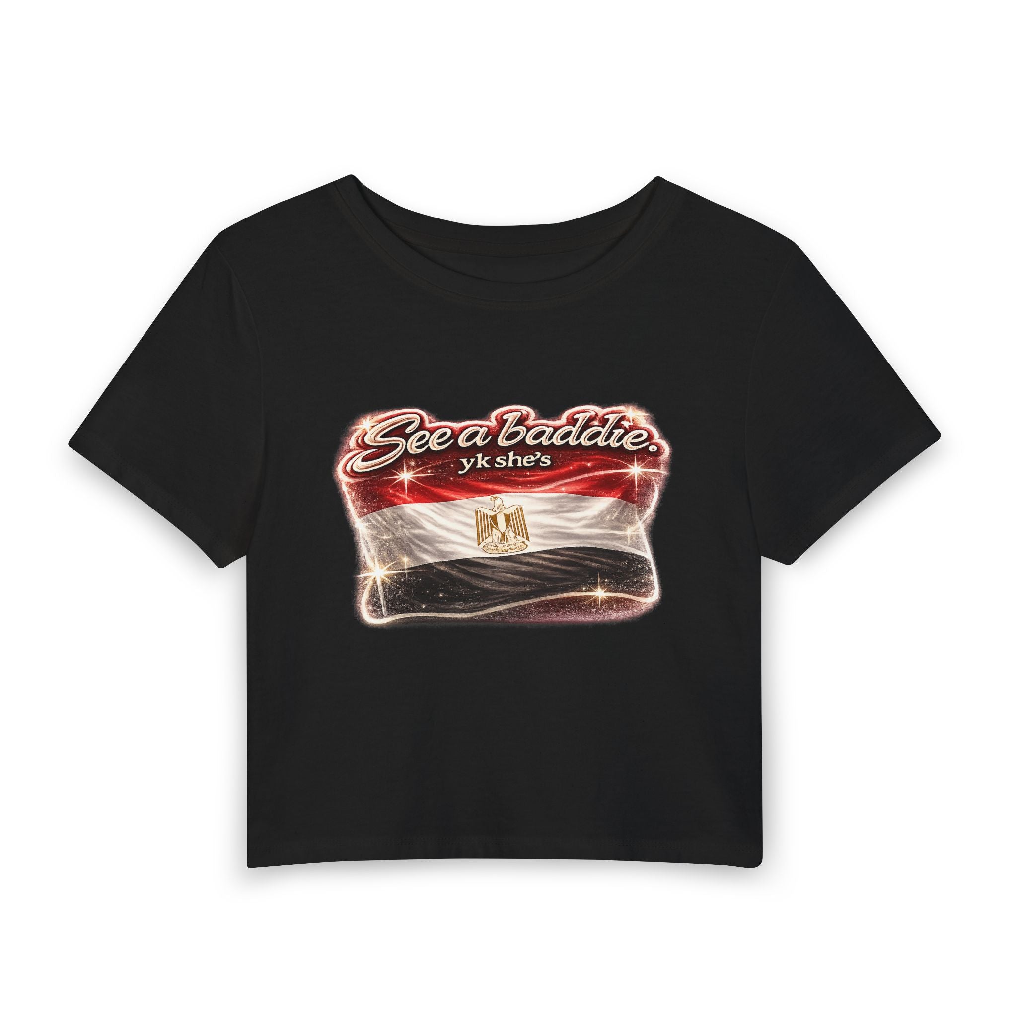See a Baddie Egypt Flag Crop Tee