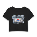 See a Baddie South Korea Flag Crop Tee