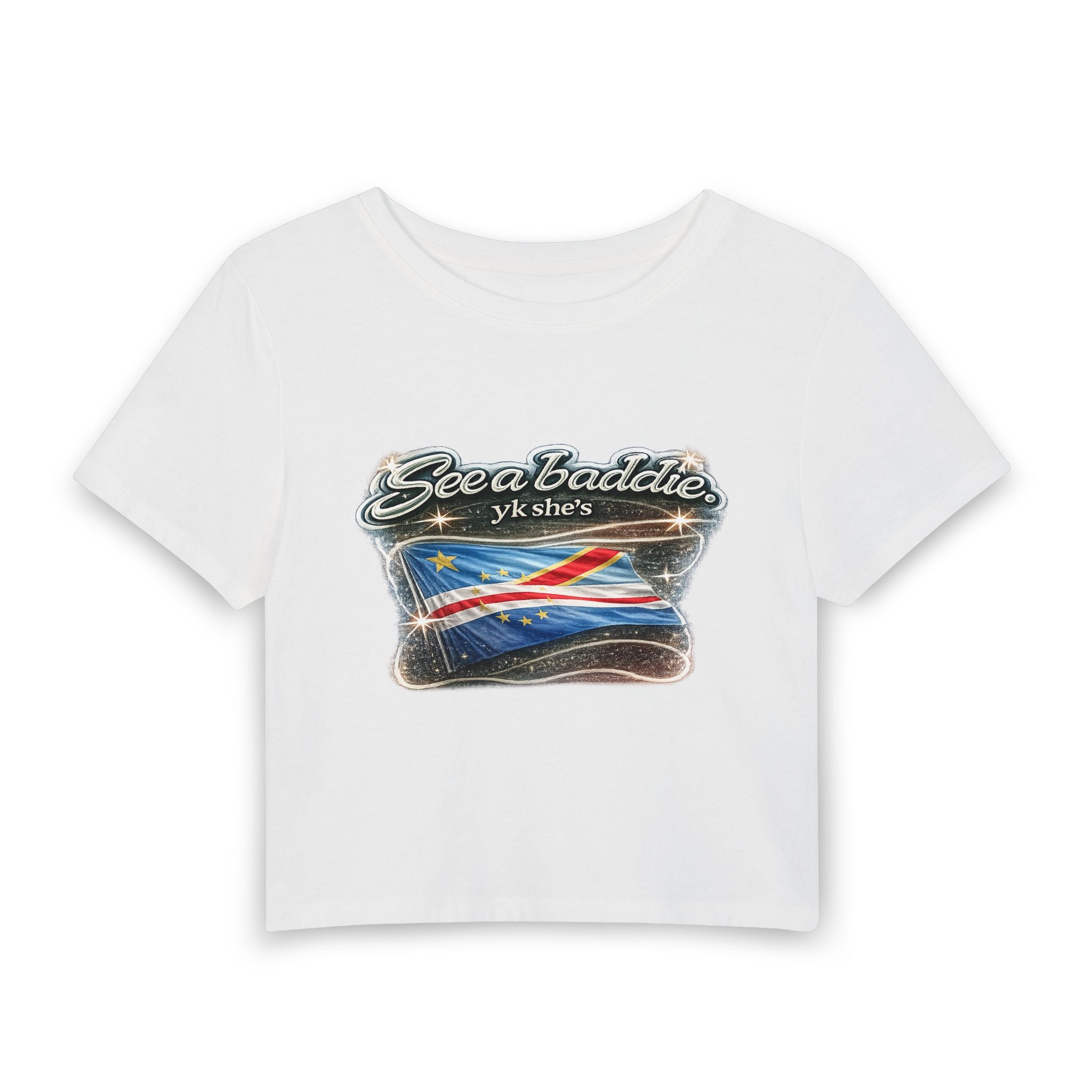 See a Baddie Congo Flag Crop Tee
