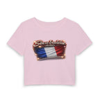 See a Baddie France Flag Crop Tee
