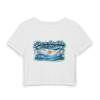 See a Baddie Argentina Flag Crop Tee
