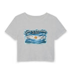 See a Baddie Argentina Flag Crop Tee