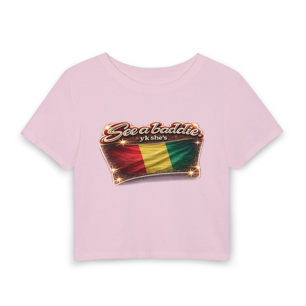 See a Baddie Guinea Flag Crop Tee