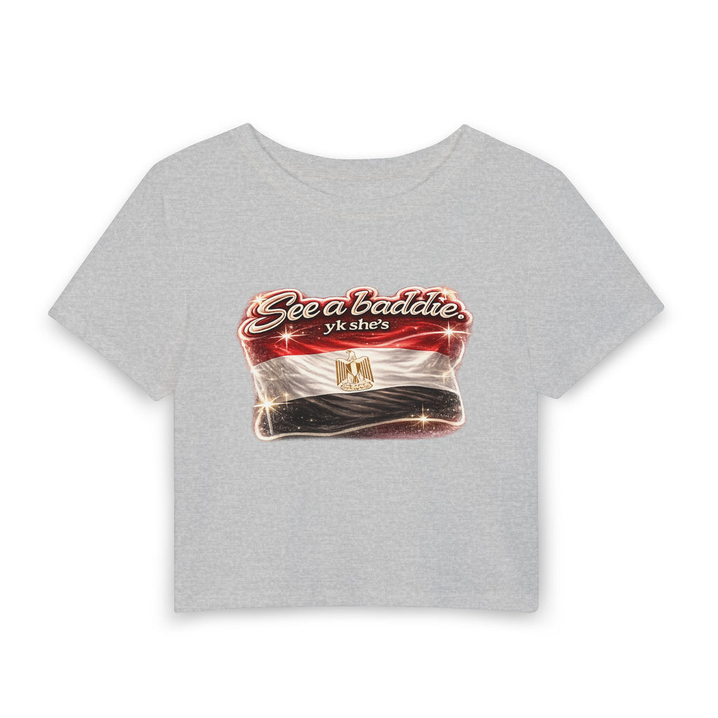 See a Baddie Egypt Flag Crop Tee