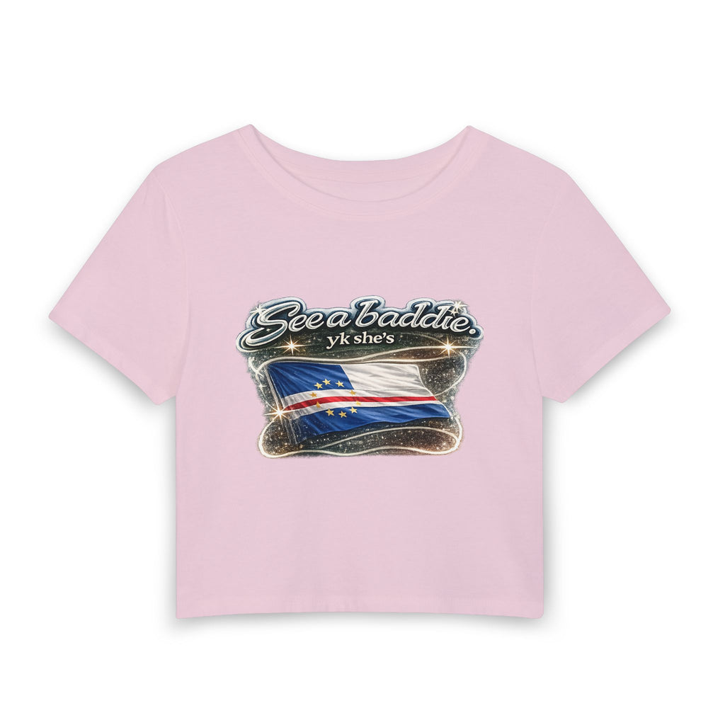 See a Baddie Cabo Verde Flag Crop Tee
