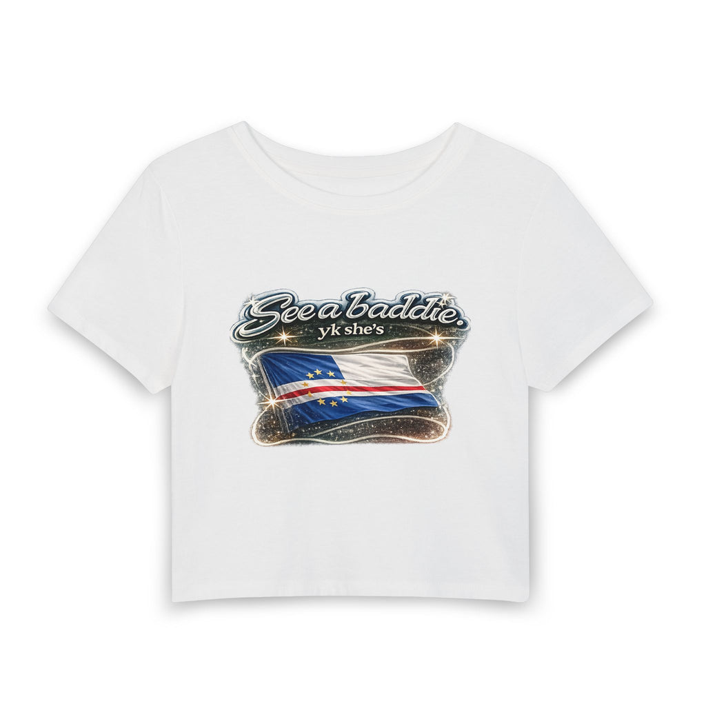 See a Baddie Cabo Verde Flag Crop Tee
