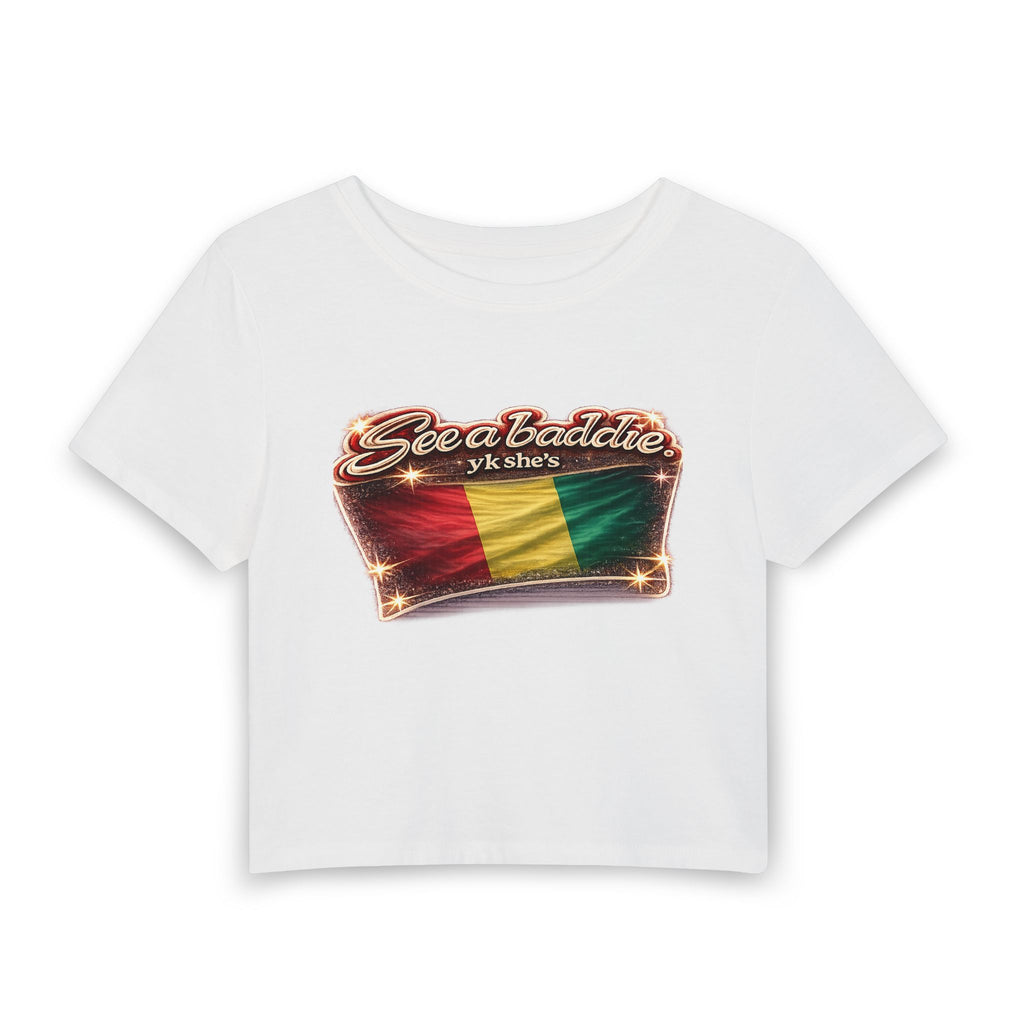 See a Baddie Guinea Flag Crop Tee