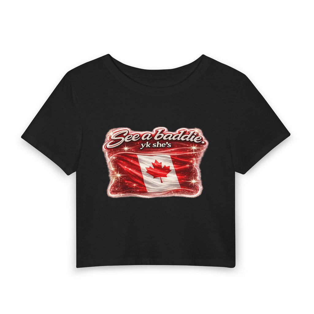 See a Baddie Canada Flag Crop Tee