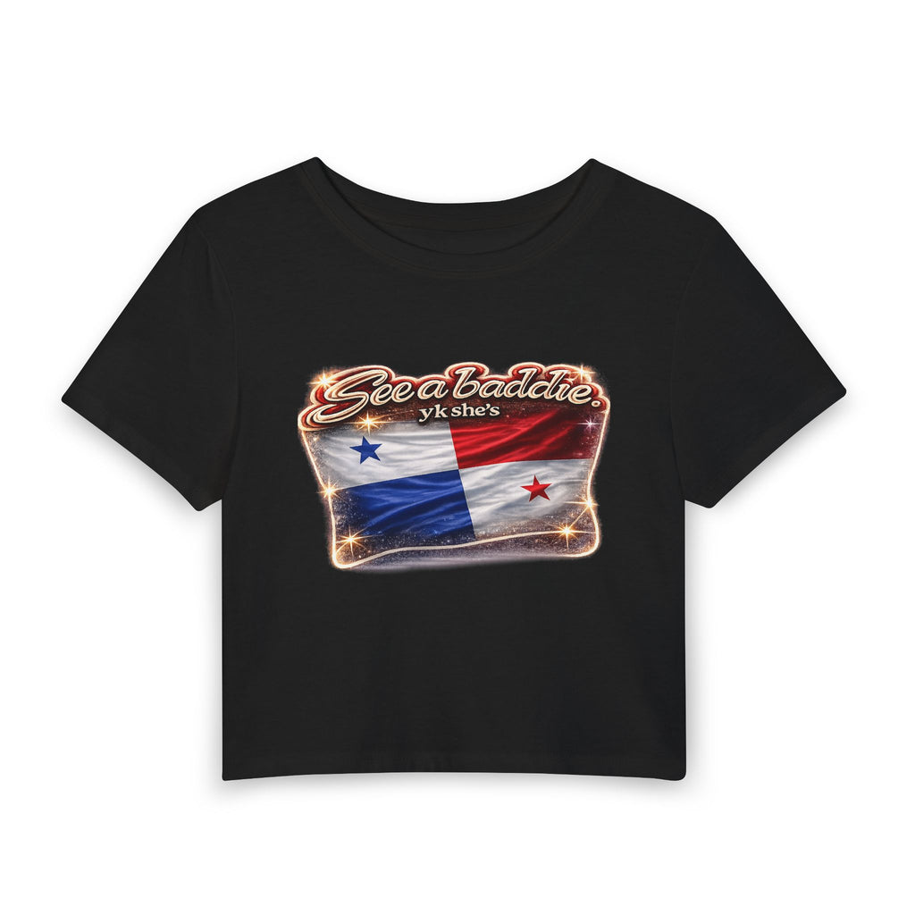 See a Baddie Panama Flag Crop Tee