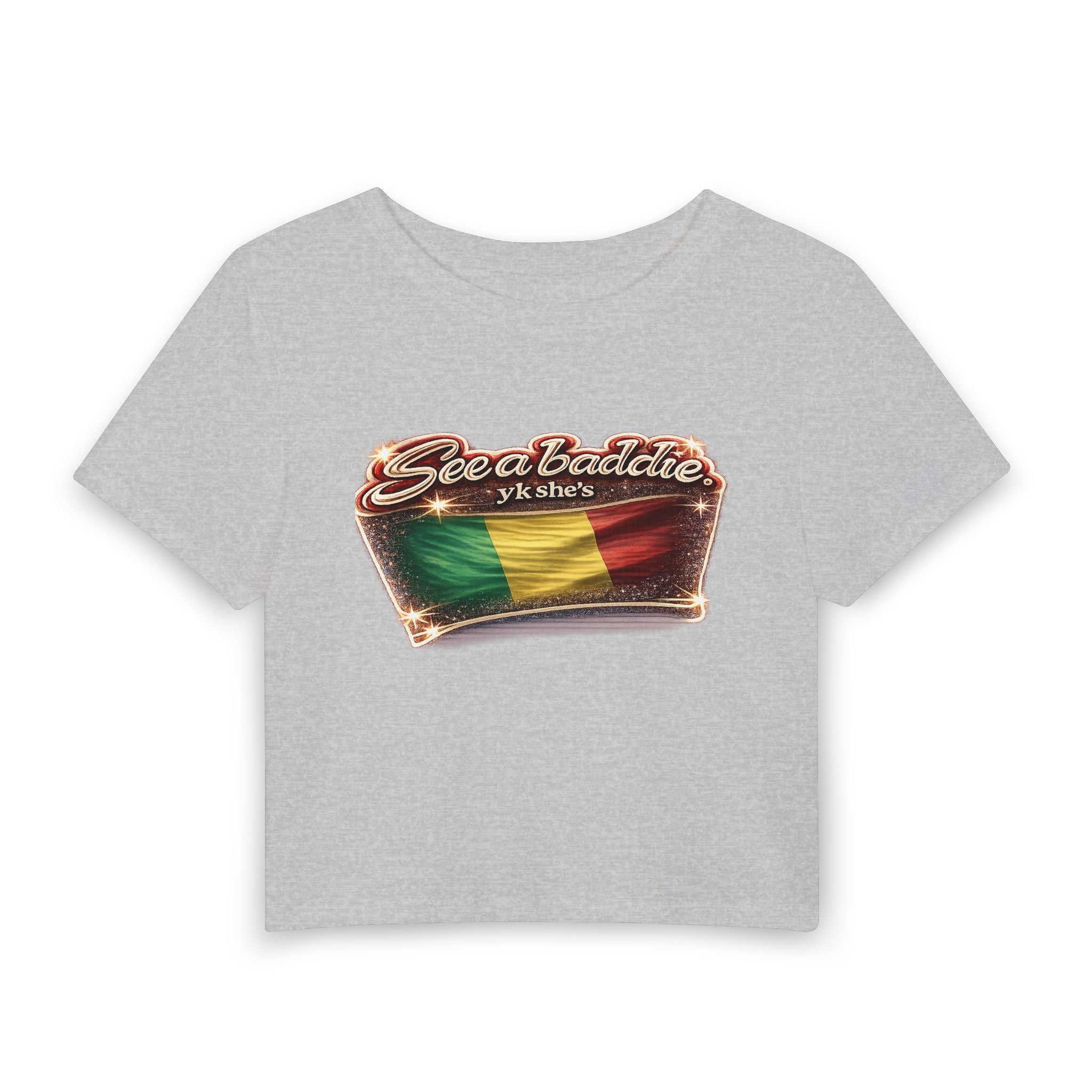 See a Baddie Mali Flag Crop Tee