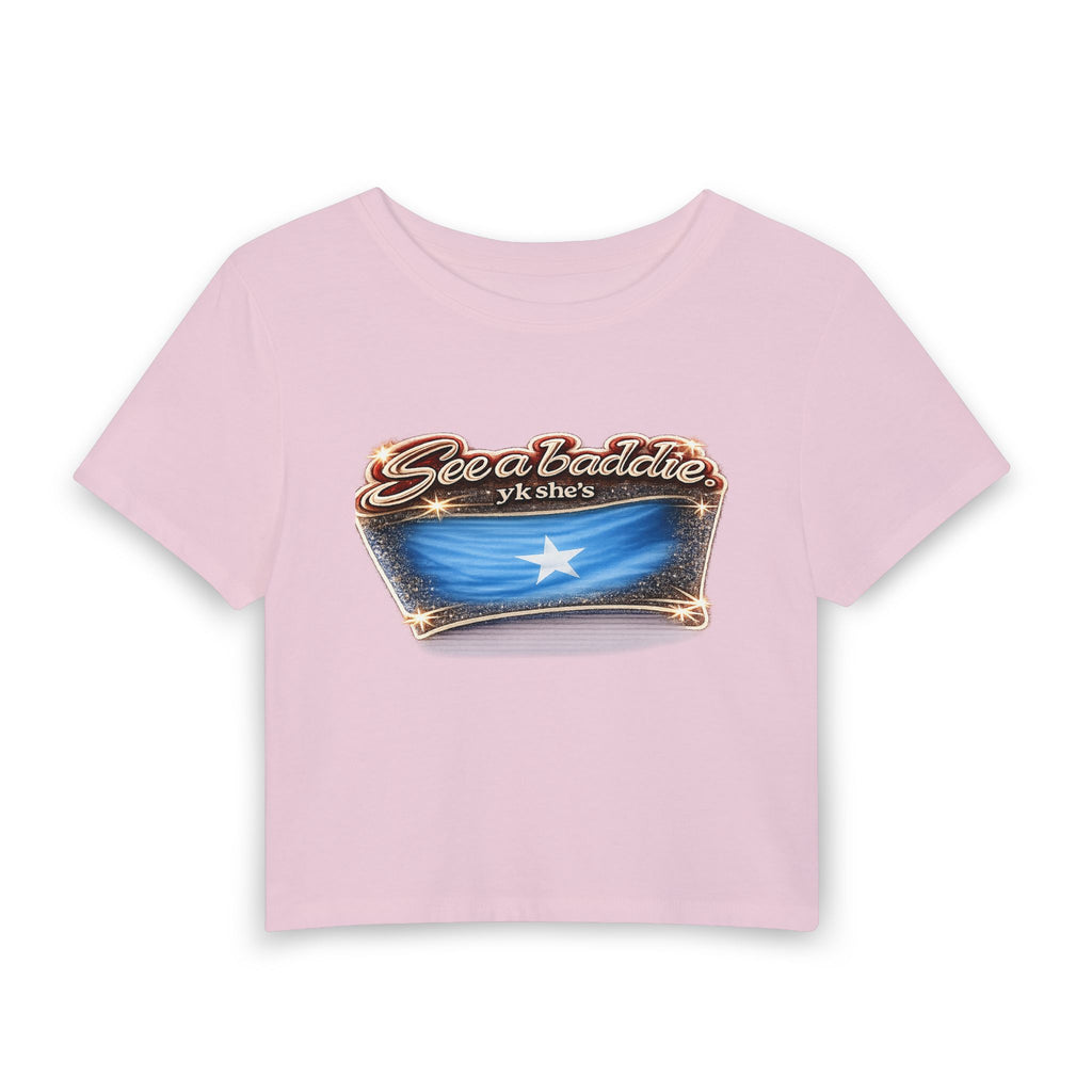 See a Baddie Somalia Flag Crop Tee