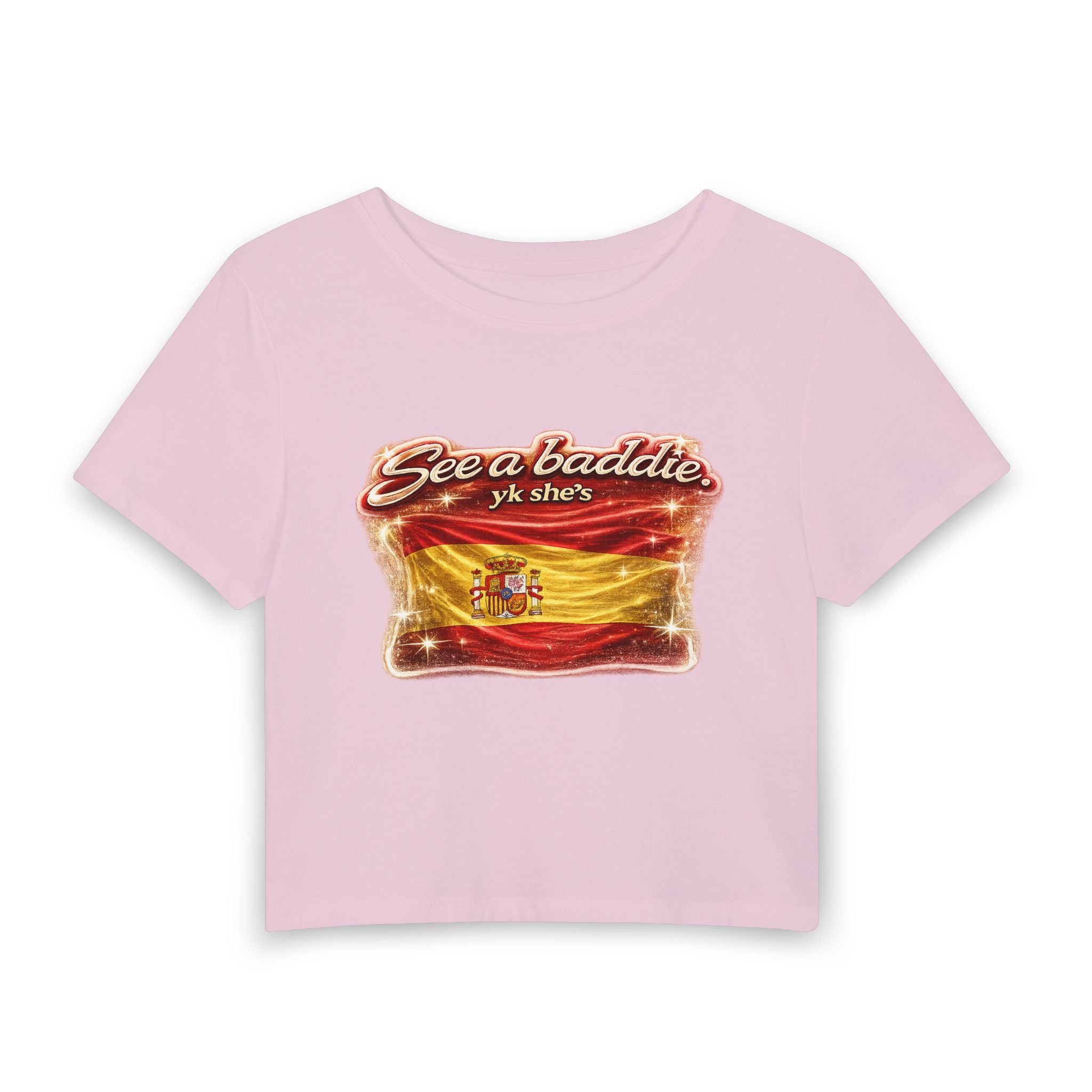 See a Baddie Spain Flag Crop Tee