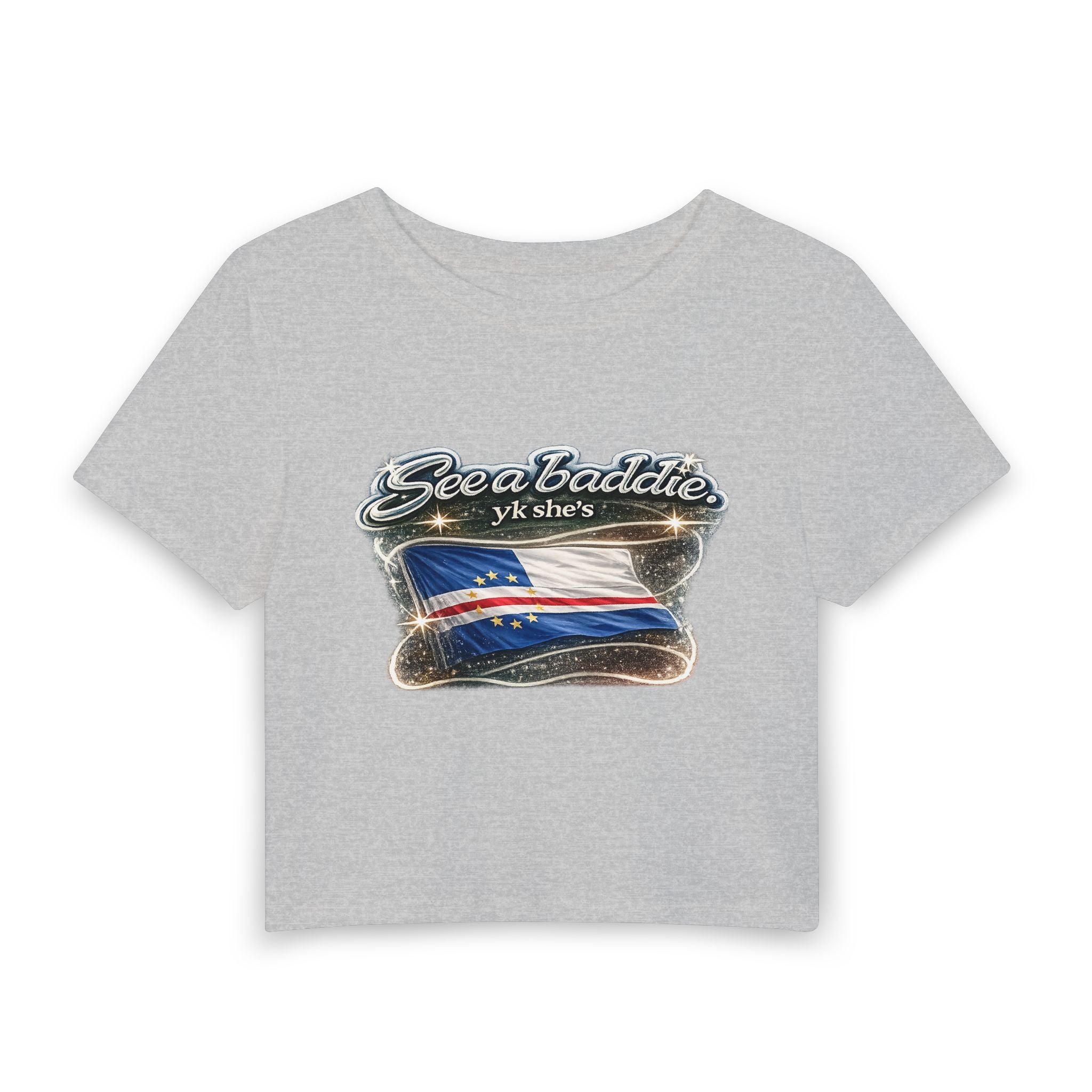 See a Baddie Cabo Verde Flag Crop Tee