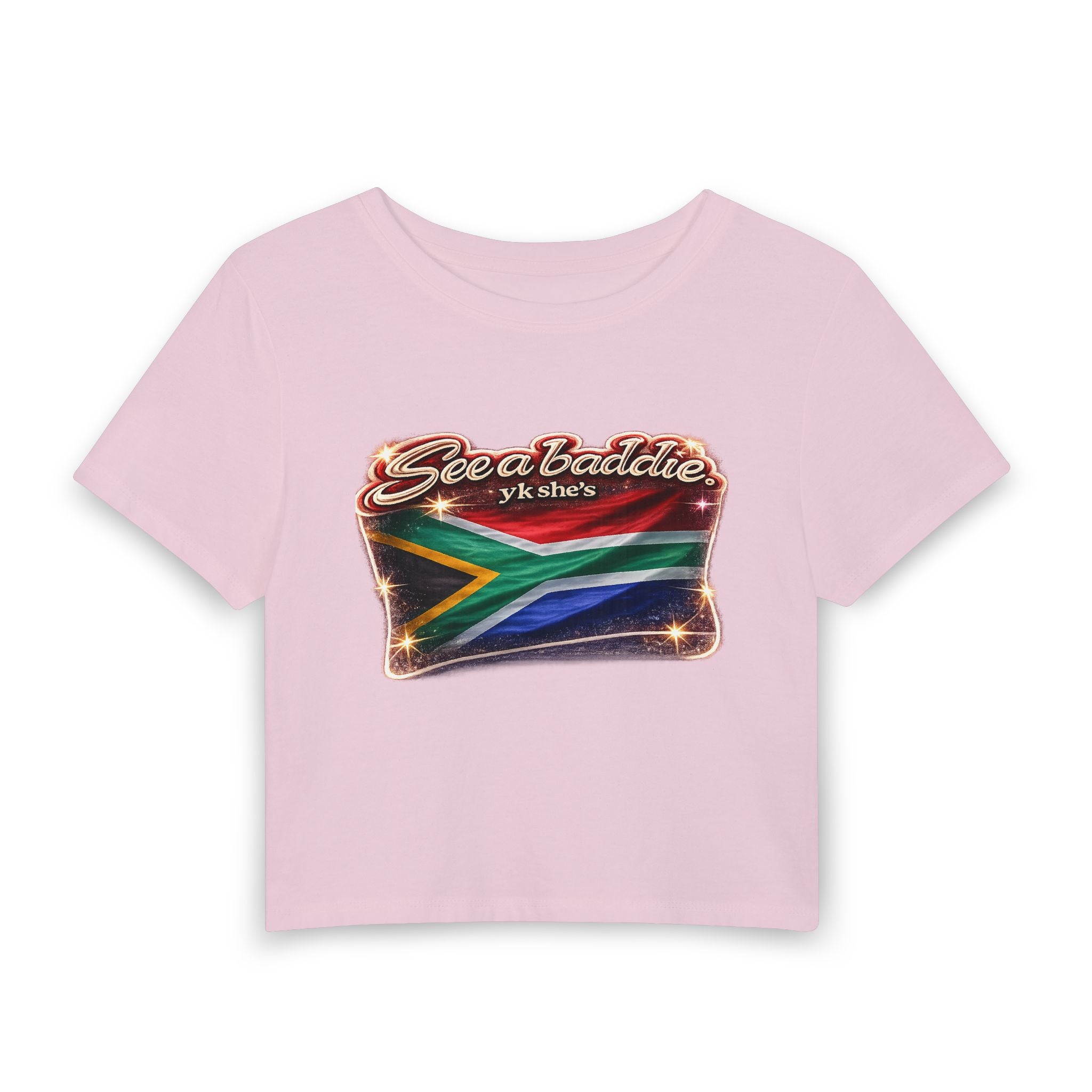 See a Baddie South Africa Flag Crop Tee