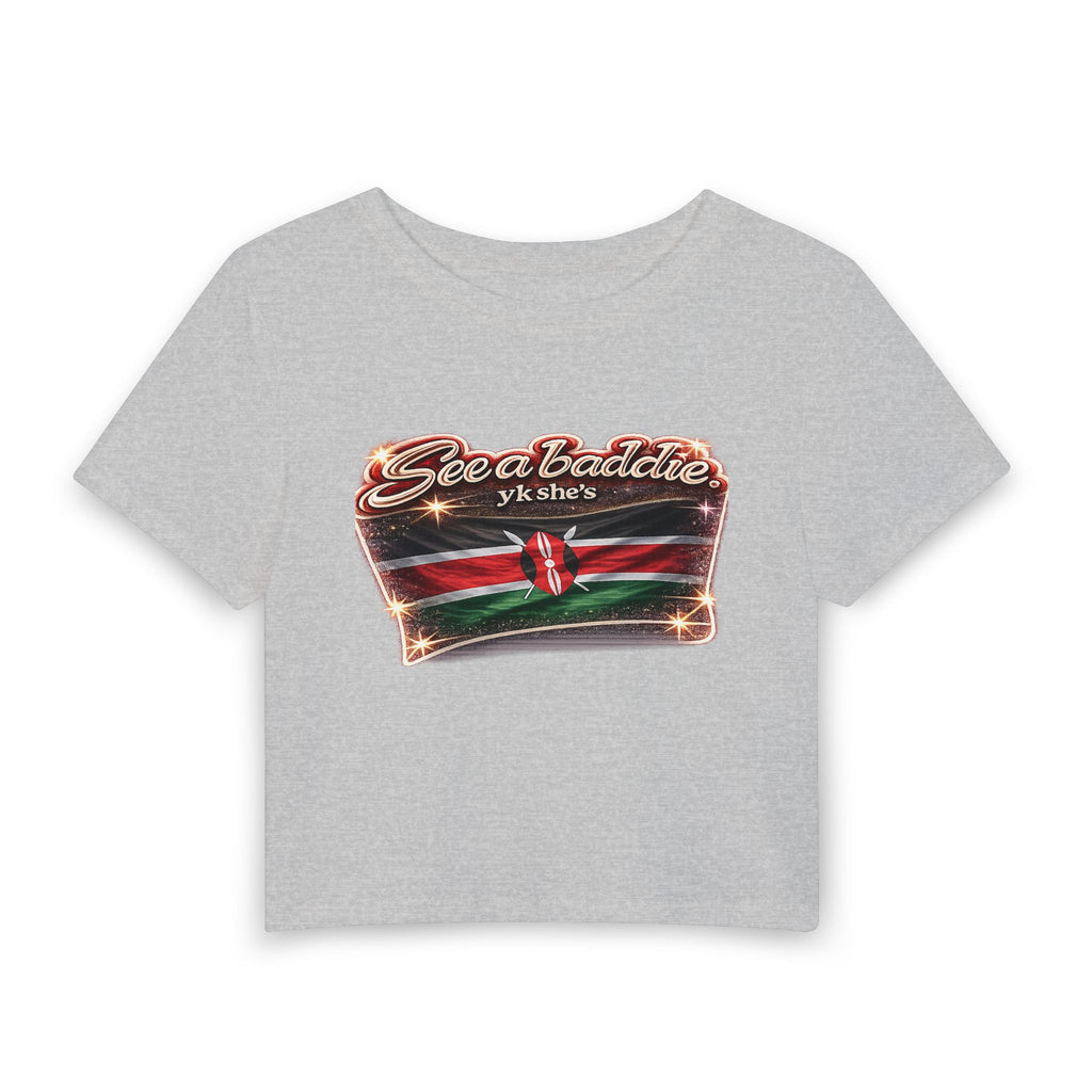See a Baddie Kenya Flag Crop Tee