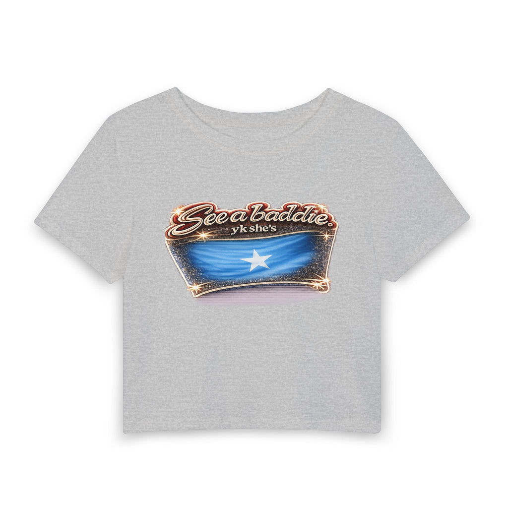 See a Baddie Somalia Flag Crop Tee