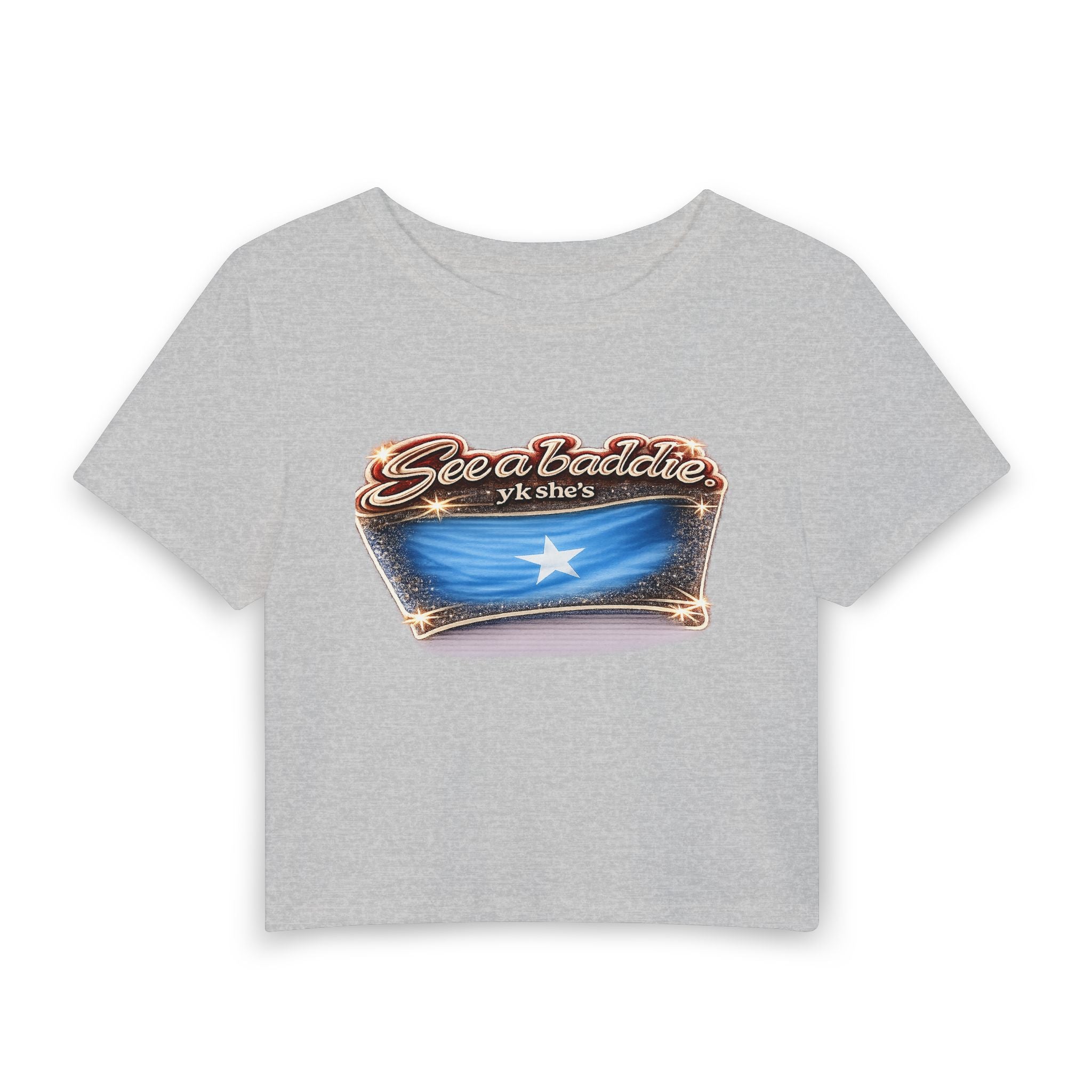 See a Baddie Somalia Flag Crop Tee