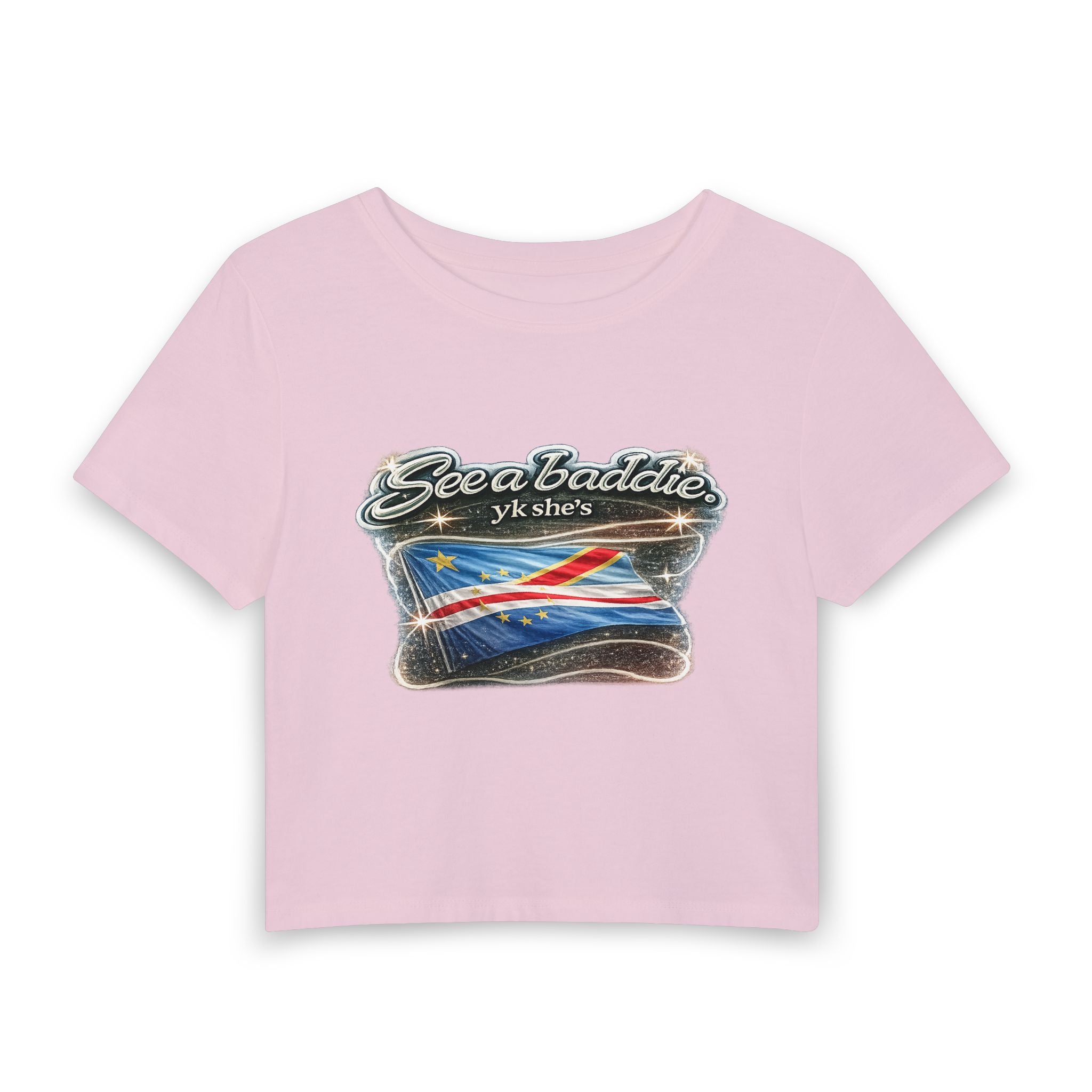 See a Baddie Congo Flag Crop Tee