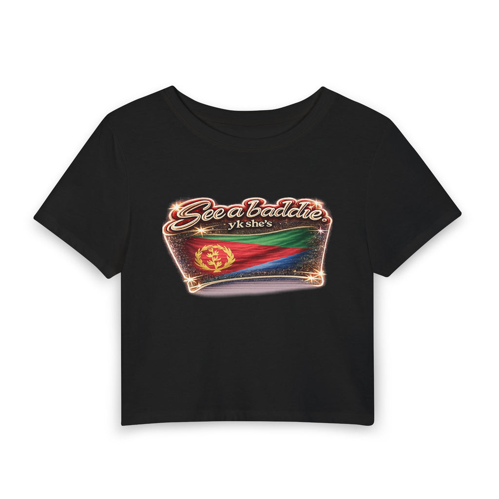 See a Baddie Eritrea Flag Crop Tee