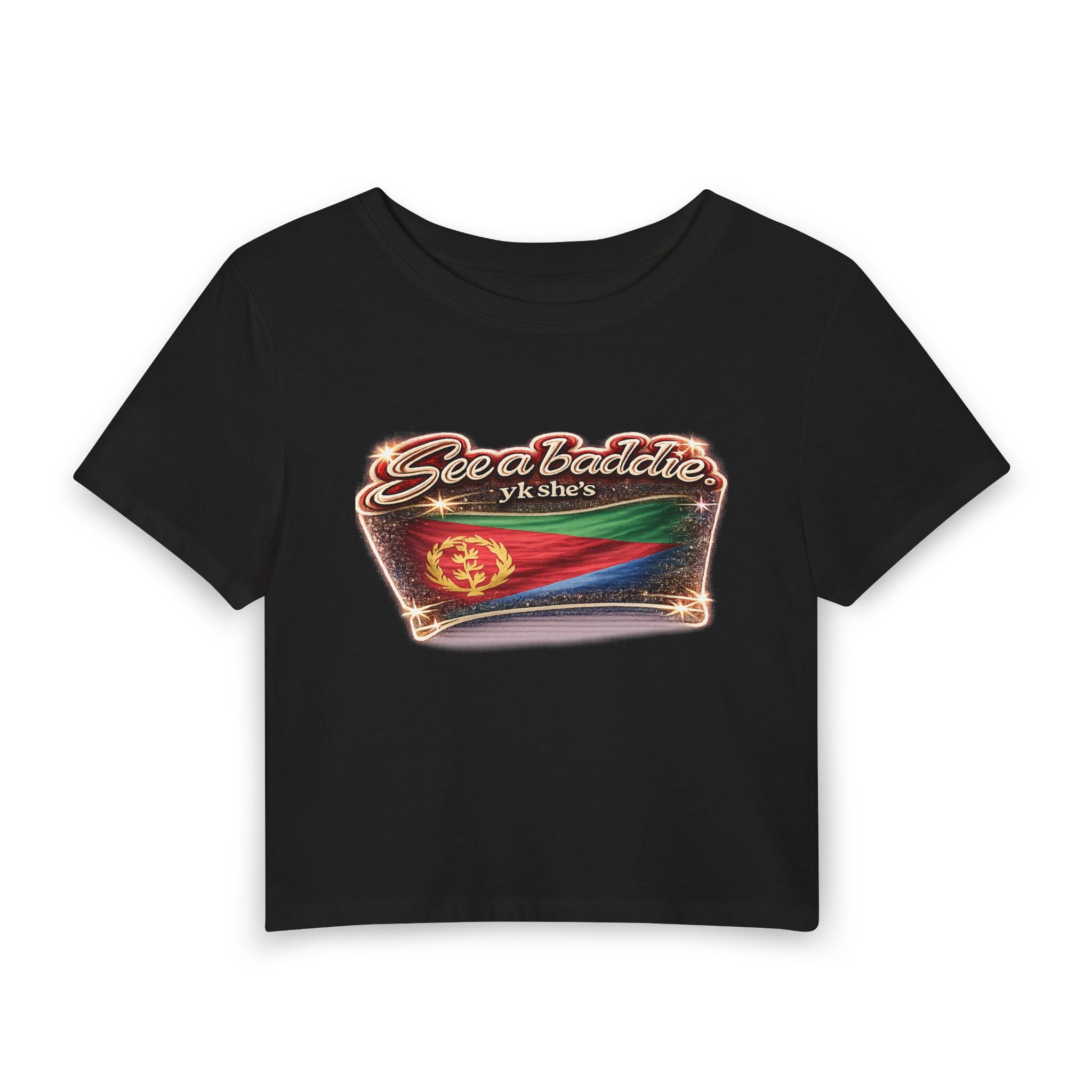 See a Baddie Eritrea Flag Crop Tee