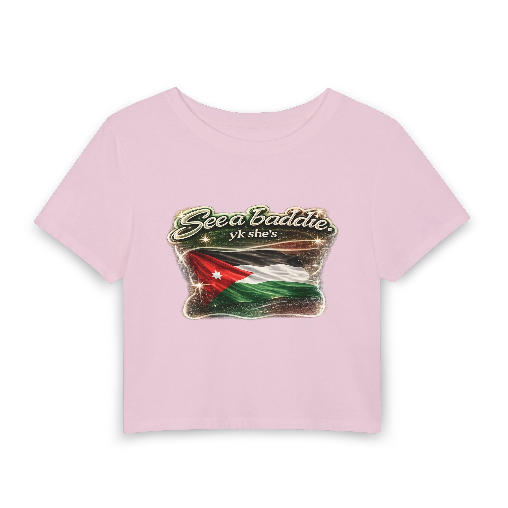 See a Baddie Jordan Flag Crop Tee