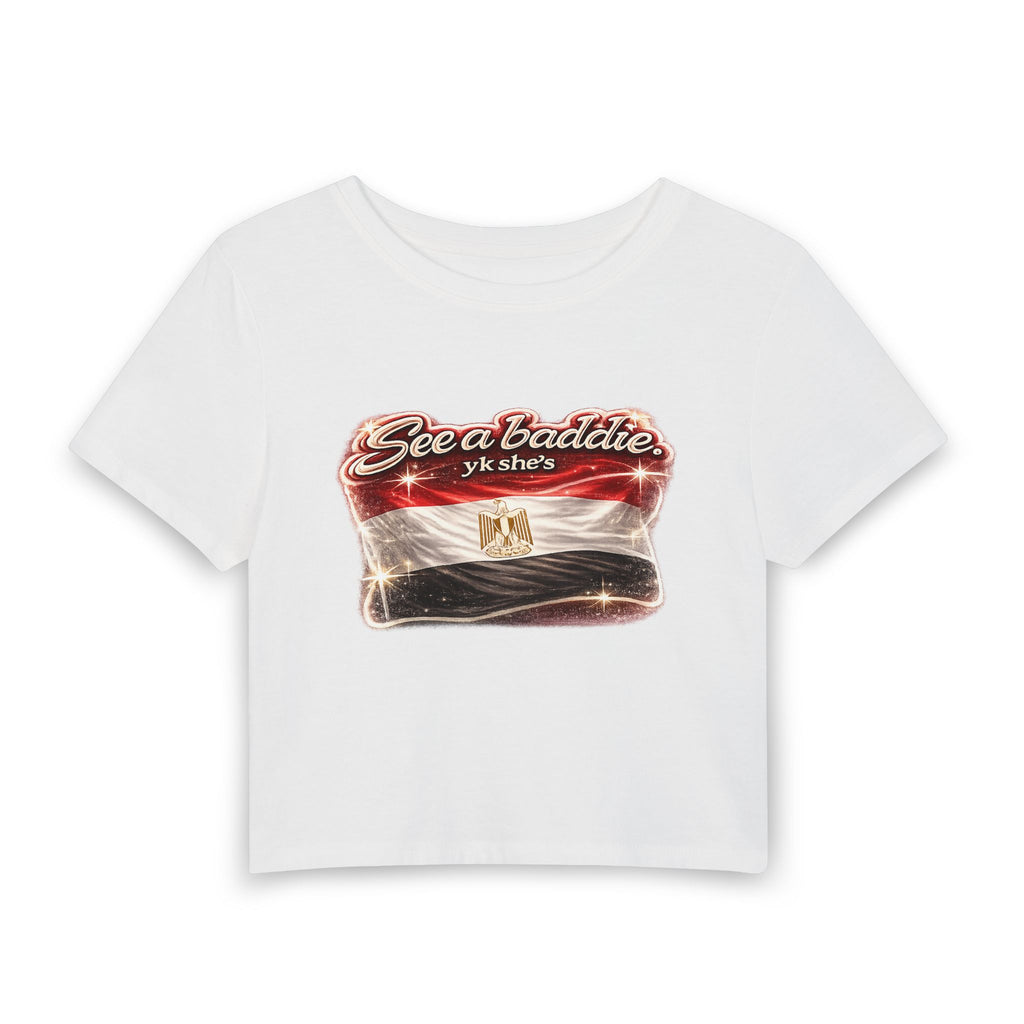 See a Baddie Egypt Flag Crop Tee