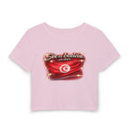 See a Baddie Tunisia Flag Crop Tee