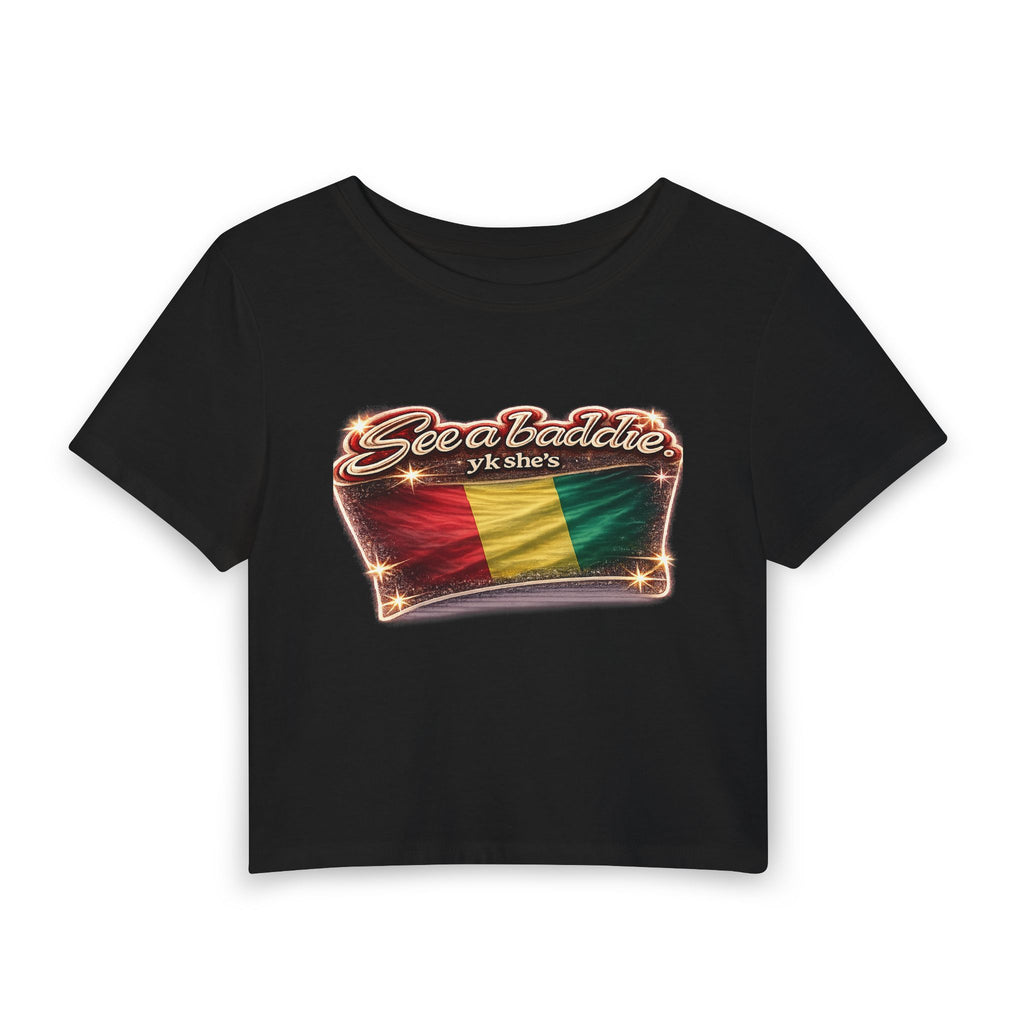 See a Baddie Guinea Flag Crop Tee