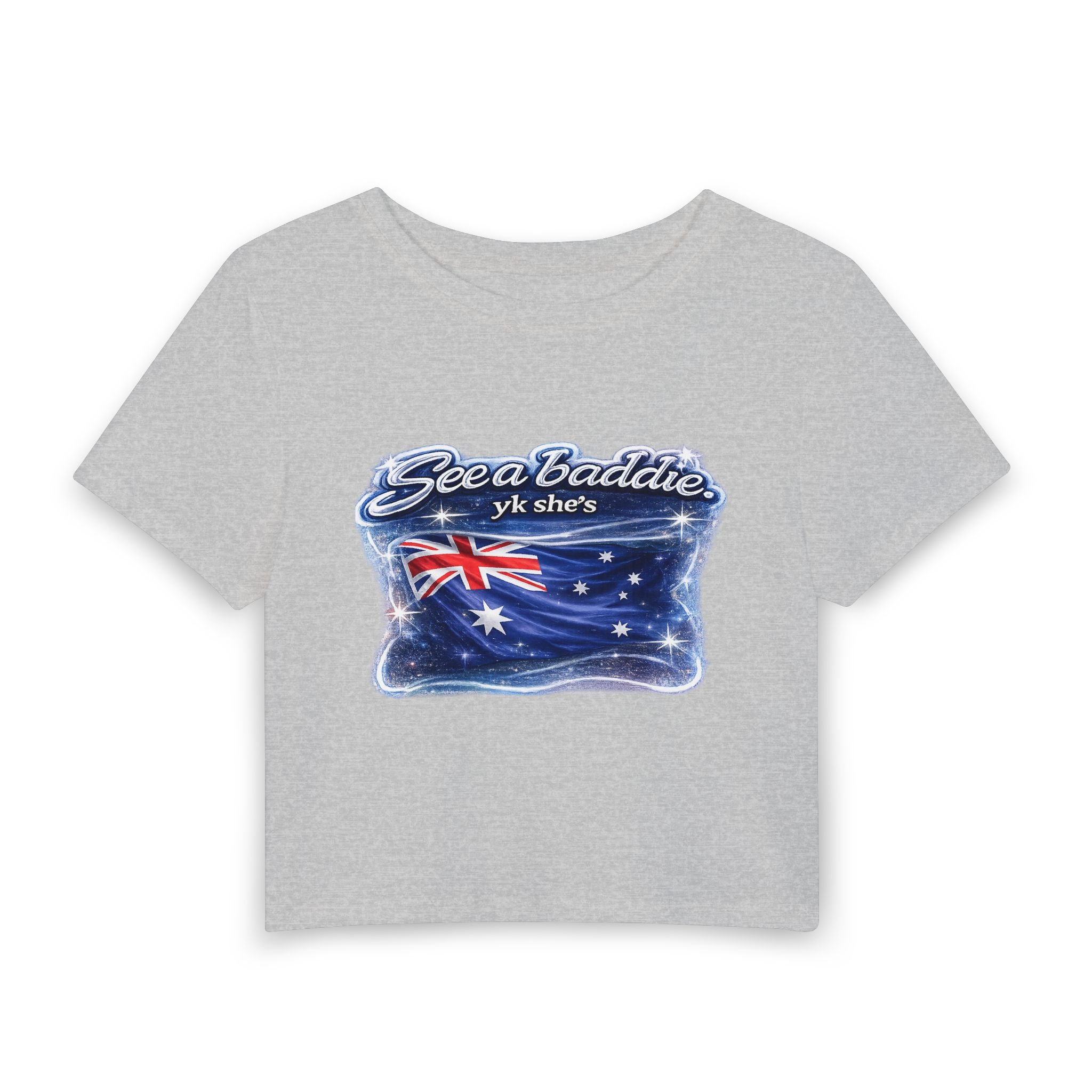 See a Baddie Australia Flag Crop Tee