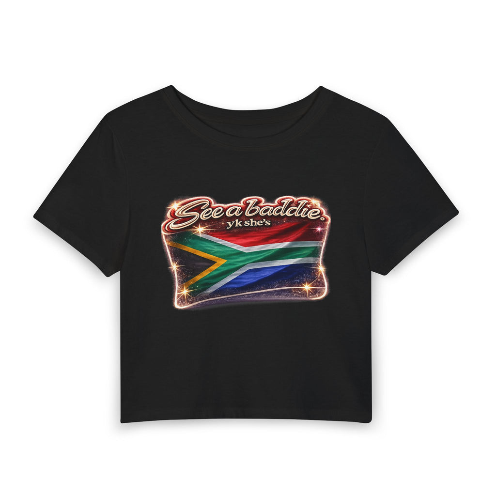 See a Baddie South Africa Flag Crop Tee