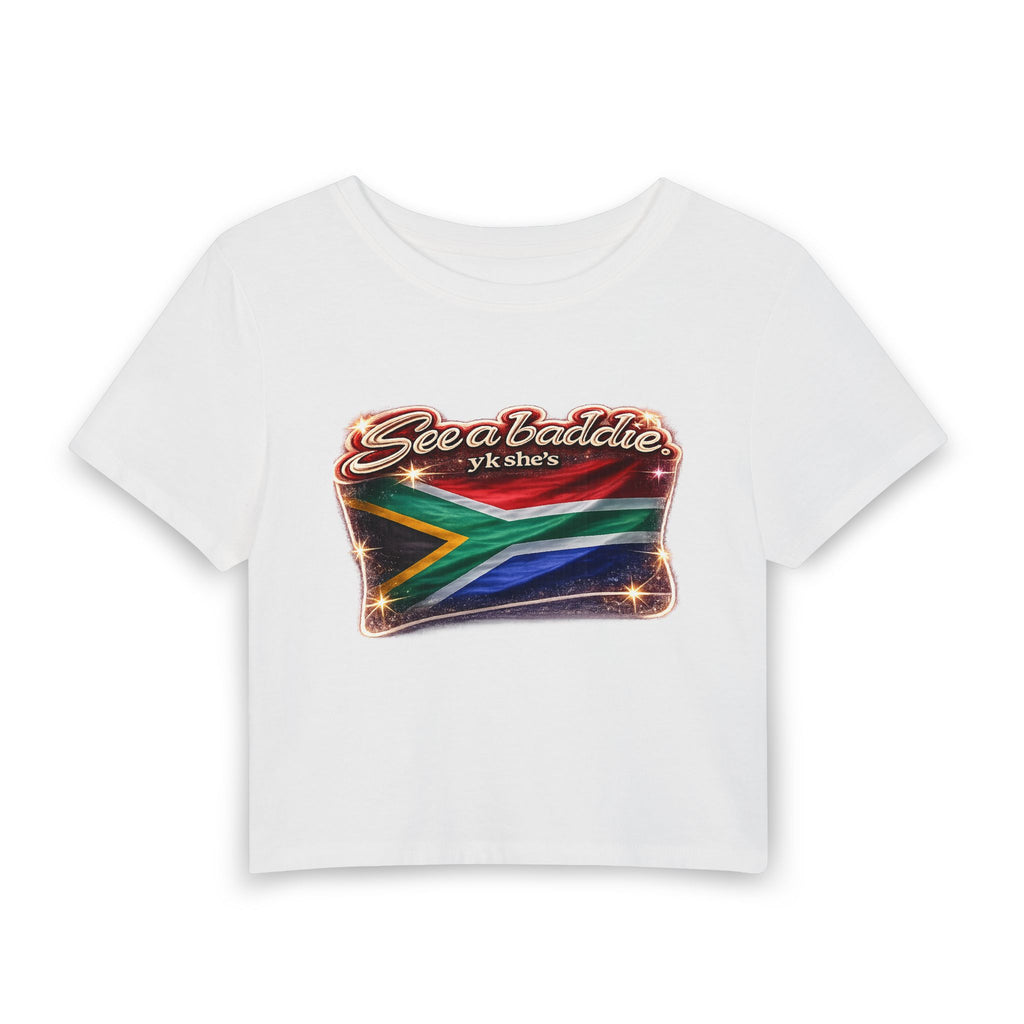See a Baddie South Africa Flag Crop Tee