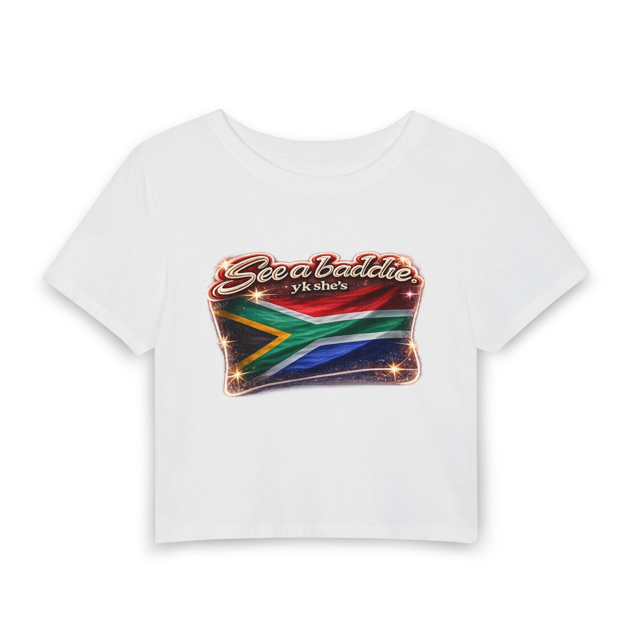 See a Baddie South Africa Flag Crop Tee