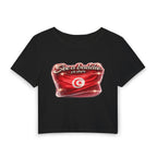 See a Baddie Tunisia Flag Crop Tee