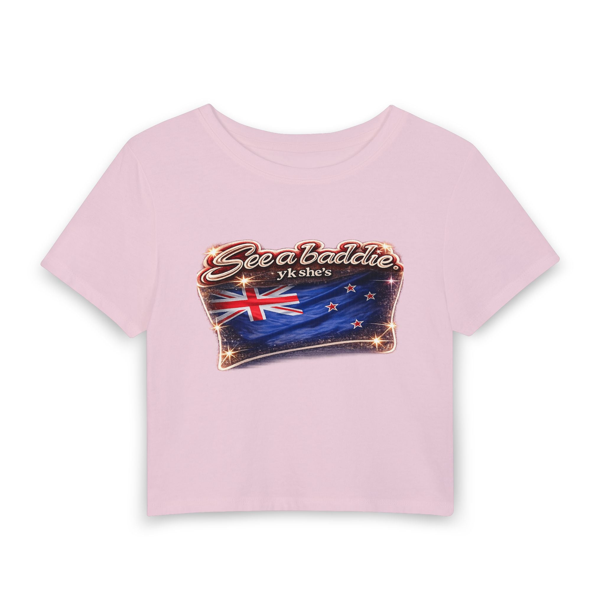 See a Baddie New Zealand Flag Crop Tee