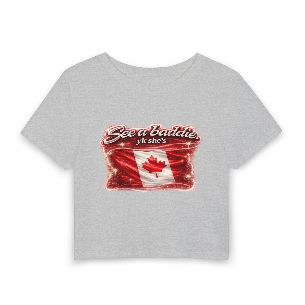 See a Baddie Canada Flag Crop Tee